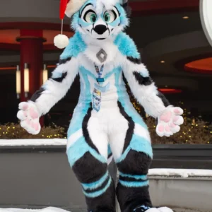 Winter Frost Wolf Fursuit Costume